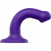 Фиолетовый фаллоимитатор-насадка Strap-On-Me Dildo Dual Density size S - 17 см. - Strap-on-me - купить с доставкой в Йошкар-Оле