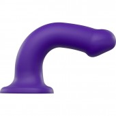 Фиолетовый фаллоимитатор-насадка Strap-On-Me Dildo Dual Density size L - 19 см. - Strap-on-me - купить с доставкой в Йошкар-Оле