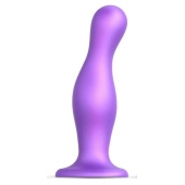 Фиолетовая насадка Strap-On-Me Dildo Plug Curvy size L - Strap-on-me - купить с доставкой в Йошкар-Оле