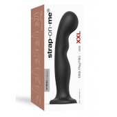 Черная насадка Strap-On-Me Dildo Plug P G size XXL - Strap-on-me - купить с доставкой в Йошкар-Оле