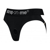 Черные трусики для насадок Heroine Lingerie Harness - size M - Strap-on-me - купить с доставкой в Йошкар-Оле