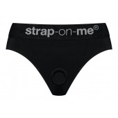 Черные трусики для насадок Heroine Lingerie Harness - size L - Strap-on-me - купить с доставкой в Йошкар-Оле
