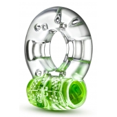 Зеленое эрекционное виброкольцо Arouser Vibrating C-Ring - Blush Novelties - в Йошкар-Оле купить с доставкой