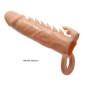 Телесная удлиняющая насадка Penis Sleeve Emmitt - 17 см. - Baile - в Йошкар-Оле купить с доставкой
