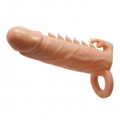 Телесная удлиняющая насадка Penis Sleeve Emmitt - 17 см. - Baile - в Йошкар-Оле купить с доставкой