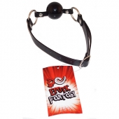 Силиконовый черный кляп-шарик на ремне Black Ballgag - Erotic Fantasy - купить с доставкой в Йошкар-Оле