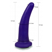 Фиолетовая гладкая изогнутая насадка-плаг - 13,3 см. - LOVETOY (А-Полимер) - купить с доставкой в Йошкар-Оле