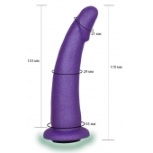 Фиолетовая гладкая изогнутая насадка-плаг - 17 см. - LOVETOY (А-Полимер) - купить с доставкой в Йошкар-Оле