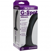 Черная изогнутая насадка Vac-U-Lock G-Spot - 16,5 см. - Doc Johnson - купить с доставкой в Йошкар-Оле