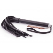 Черная кожаная плеть  Индиго  - 50 см. - Crazy Handmade - купить с доставкой в Йошкар-Оле