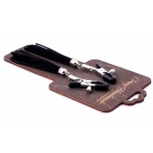 Зажимы на соски с черными замшевыми кисточками - Crazy Handmade - купить с доставкой в Йошкар-Оле