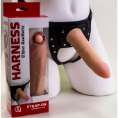 Страпон Харнесс из трусиков и насадки-фаллоса - 17,5 см. - LOVETOY (А-Полимер) - купить с доставкой в Йошкар-Оле