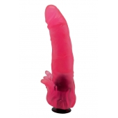 Розовая насадка для страпона с клиторальными лепестками - 18,5 см. - LOVETOY (А-Полимер) - купить с доставкой в Йошкар-Оле