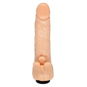 Телесная гелевая насадка-фаллос с клиторальными лепестками - 18,5 см. - LOVETOY (А-Полимер) - купить с доставкой в Йошкар-Оле