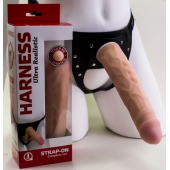 Насадка-фаллос в комплекте с трусиками Harness - 21,6 см. - LOVETOY (А-Полимер) - купить с доставкой в Йошкар-Оле