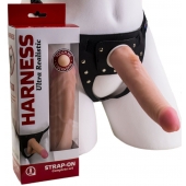 Реалистичный страпон Harness из трусиков и насадки-фаллоса - 18,5 см. - LOVETOY (А-Полимер) - купить с доставкой в Йошкар-Оле