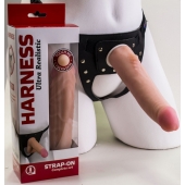 Реалистичный страпон Harness из трусиков и насадки-фаллоса - 18,5 см. - LOVETOY (А-Полимер) - купить с доставкой в Йошкар-Оле