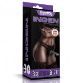 Женский темнокожий страпон Easy Strapon Set 7 Inch - 18 см. - Lovetoy - купить с доставкой в Йошкар-Оле