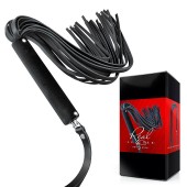 Черная кожаная плеть-флоггер - 84 см. - Notabu - купить с доставкой в Йошкар-Оле