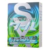 Презервативы Sagami Xtreme Mint с ароматом мяты - 3 шт. - Sagami - купить с доставкой в Йошкар-Оле