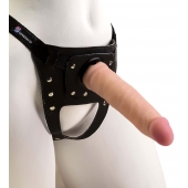 Телесный ультра реалистичный страпон с регулируемыми трусиками - 16,5 см. - LOVETOY (А-Полимер) - купить с доставкой в Йошкар-Оле