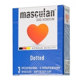 Презервативы с пупырышками Masculan Dotted - 3 шт. - Masculan - купить с доставкой в Йошкар-Оле