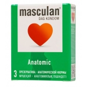 Презервативы анатомической формы Masculan Anatomic - 3 шт. - Masculan - купить с доставкой в Йошкар-Оле