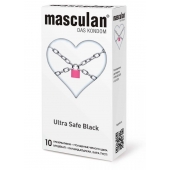Ультрапрочные презервативы Masculan Ultra Safe Black - 10 шт. - Masculan - купить с доставкой в Йошкар-Оле