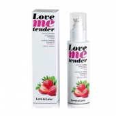 Съедобное согревающее массажное масло Love Me Tender Strawberry с ароматом клубники - 100 мл. - Love to Love - купить с доставкой в Йошкар-Оле