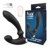 Черный вибромассажер простаты Sex Expert - 14,5 см. - Sex Expert - в Йошкар-Оле купить с доставкой