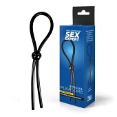 Черное силиконовое лассо с шариком для утяжки - Sex Expert - в Йошкар-Оле купить с доставкой