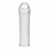 Текстурированная насадка на пенис Clear Textured Penis Enhancing Sleeve Extension - 16,5 см. - BlueLine - в Йошкар-Оле купить с доставкой