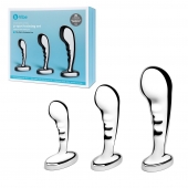Набор из 3 стальных стимуляторов простаты Stainless Steel P-spot Training Set - b-Vibe - в Йошкар-Оле купить с доставкой