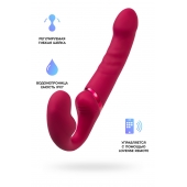 Малиновый безремневой страпон Lapis - 23 см. - Lovense - купить с доставкой в Йошкар-Оле