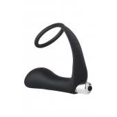 Черное эрекционное кольцо с вибропробкой Vibrating Anal Plug With Cockring - Dream Toys - в Йошкар-Оле купить с доставкой