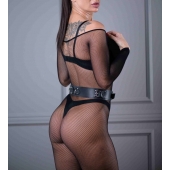 Черный кожаный пояс Sex Game - БДСМ Арсенал - купить с доставкой в Йошкар-Оле