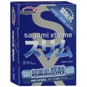 Розовые презервативы Sagami Xtreme FEEL FIT 3D - 3 шт. - Sagami - купить с доставкой в Йошкар-Оле