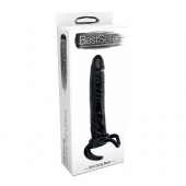 Чёрная насадка-фаллос для двойного проникновения INFLATABLE DILDO SLIM DONG  - 13,5 см. - Toyz4lovers - в Йошкар-Оле купить с доставкой
