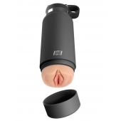 Серый мастурбатор в виде бутылки F*ck Flask - Pipedream - в Йошкар-Оле купить с доставкой