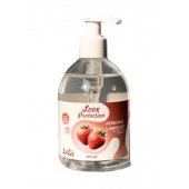 Лубрикант на водной снове Love Protection Strawberry с ароматом клубники - 300 мл. - Lola Games - купить с доставкой в Йошкар-Оле