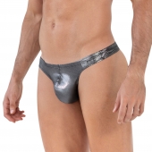 Серебристые трусы-тонги Chakra Thong - Clever Masculine Underwear купить с доставкой