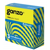 Классические презервативы с обильной смазкой Ganzo Classic - 3 шт. - Ganzo - купить с доставкой в Йошкар-Оле
