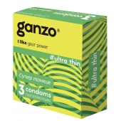 Ультратонкие презервативы Ganzo Ultra thin - 3 шт. - Ganzo - купить с доставкой в Йошкар-Оле