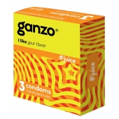 Ароматизированные презервативы Ganzo Juice - 3 шт. - Ganzo - купить с доставкой в Йошкар-Оле