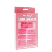 Набор из 7 розовых насадок на пенис ONE-A-DAY PENIS SLEEVES PINK - Seven Creations - в Йошкар-Оле купить с доставкой