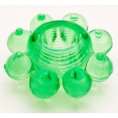 Зеленое эрекционное кольцо-цветок - Toyfa Basic - в Йошкар-Оле купить с доставкой