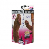 Коричневая насадка на пенис Wolftooth Sleeve - 13 см. - Baile - в Йошкар-Оле купить с доставкой