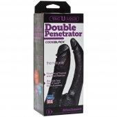 Черная насадка-фаллоимитатор для двойной стимуляции Double Penetrator - 16 см. - Doc Johnson - купить с доставкой в Йошкар-Оле