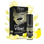Съедобный жидкий вибратор Dual Vibe! со вкусом лимонного джина с тоником - 15 мл. - ORGIE - купить с доставкой в Йошкар-Оле
