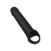 Черная насадка-удлинитель с вибрацией Vibrating Extender With Remote - Dream Toys - в Йошкар-Оле купить с доставкой